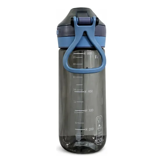 Botella Deportiva Con Pico Y Sorbete Tapa Flip Antiderrame