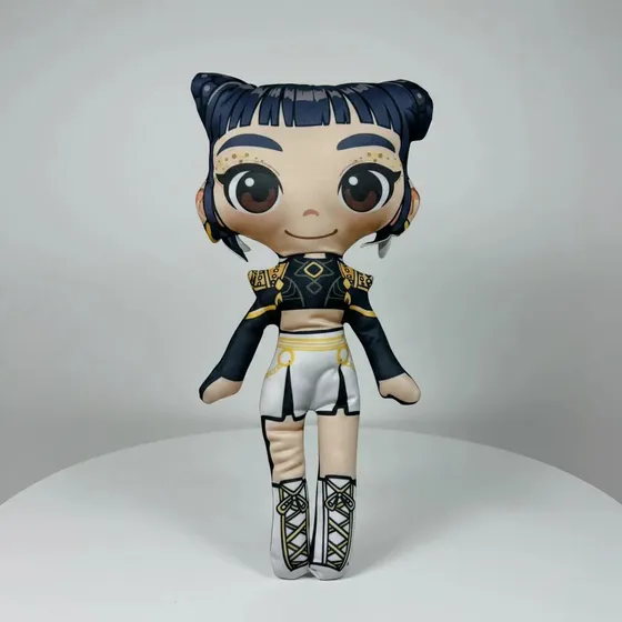 Muñeca Guerrera K-pop Demon Hunters Modelo Zoe Pelo Negro