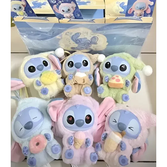 Peluche Y Llavero Sorpresa Labubu Stitch