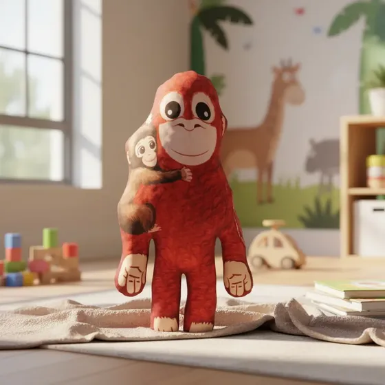 Peluche De Apego Mono Punch Y Su Peluche