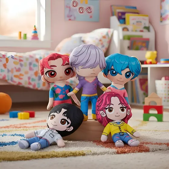 Combo Muñeco Peluche Guerreras Kpop Saja Boys Huntrix