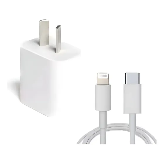 Cargador Compatible Con Iphone Cabezal Usb-c A Lightning