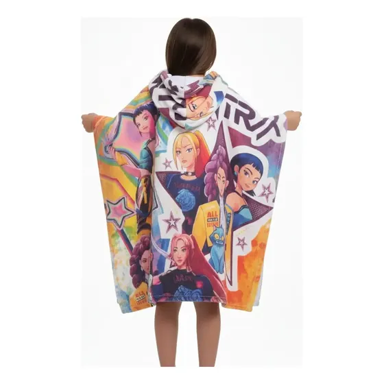 Poncho Toalla Con Capucha Guerreras Kpop Huntrix