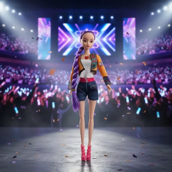 Muñeca Guerrera K-pop C/musica Articulada Rumi