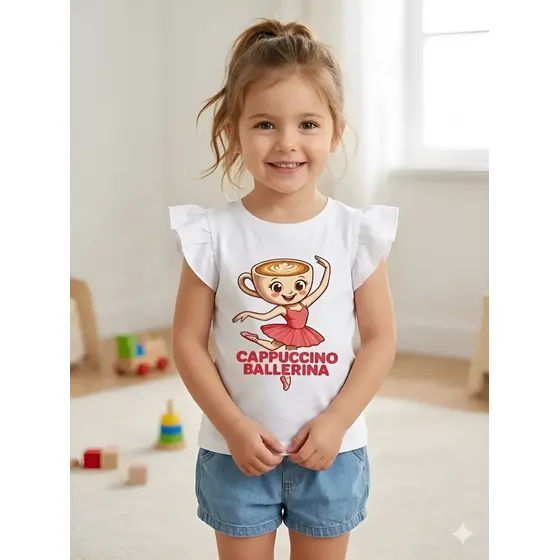 Remera Infantil Algodon Peinado Estampada Dtf Para Niñas