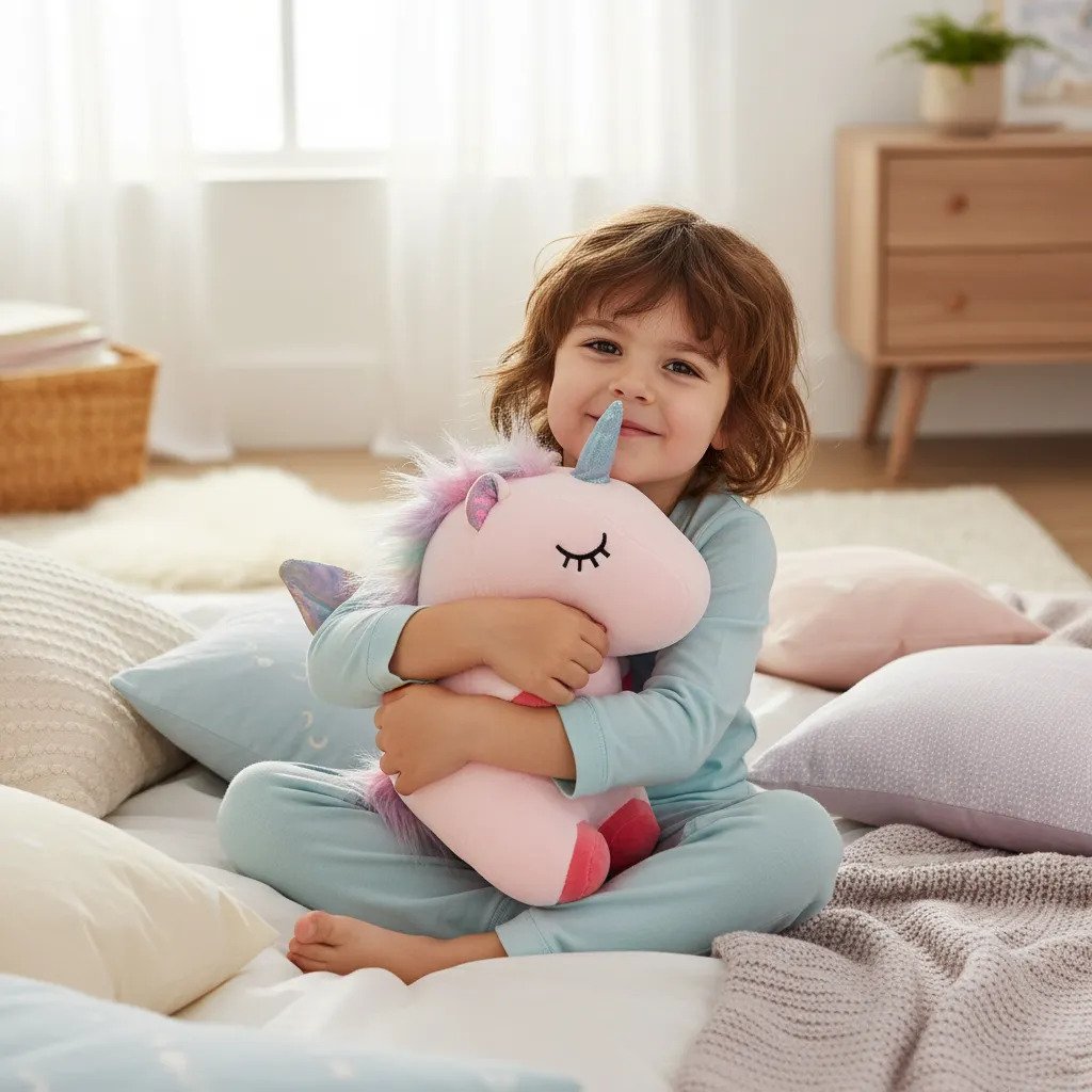 Peluche Unicornio Con Alas De Arcoiris Importado - Imagen 2