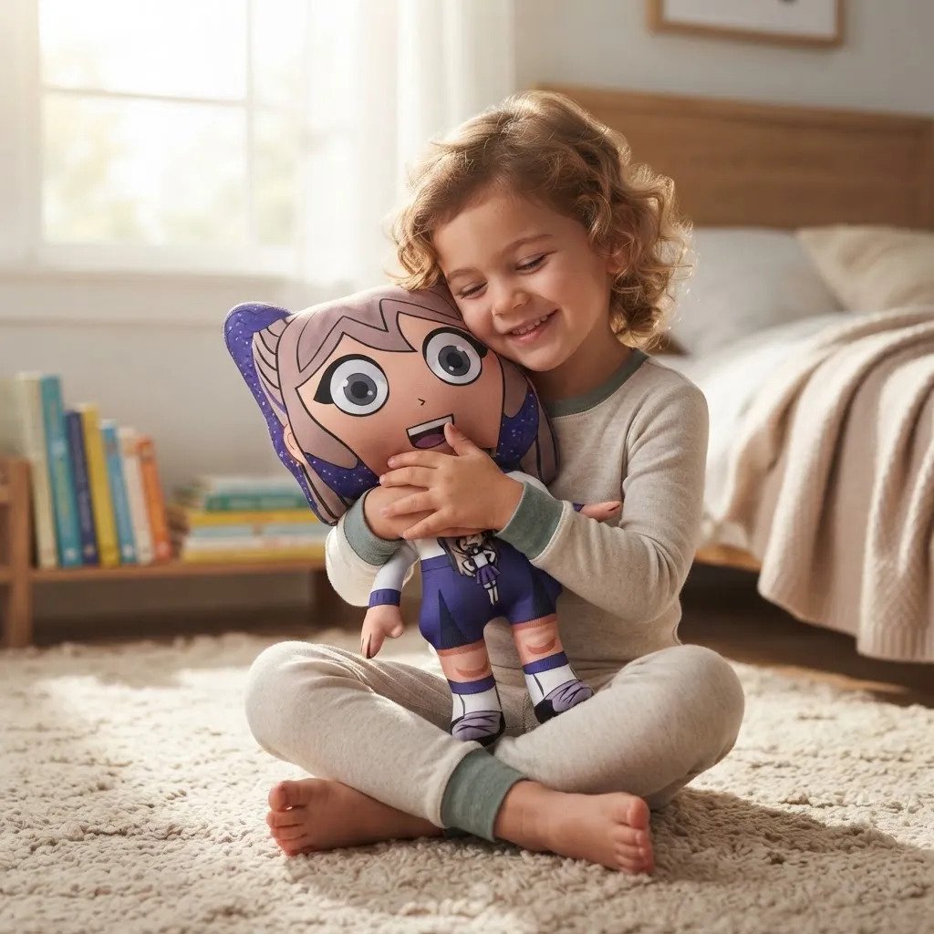 Muñeca Peluche Lyna, Hermosa Mandarina, Lyna Y Flia - Imagen 3