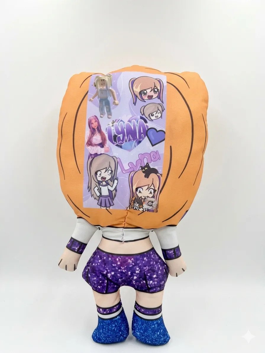 Muñeca Peluche Lyna, Hermosa Mandarina, Lyna Y Flia - Imagen 6