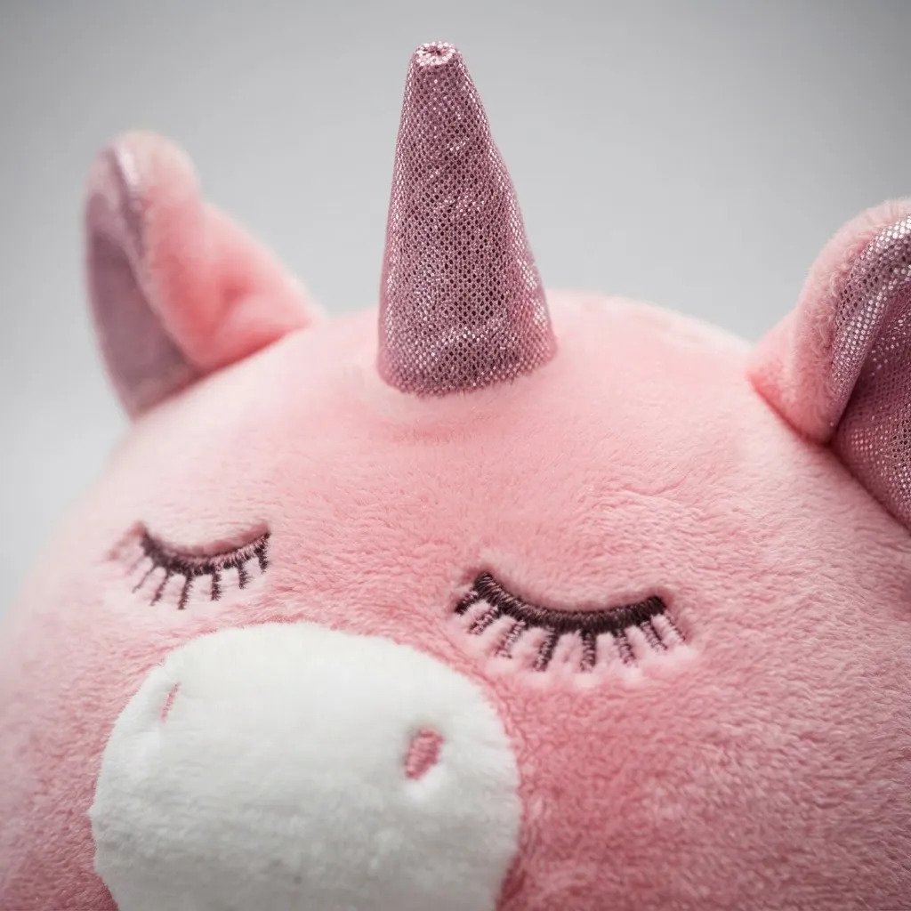 Peluche Suave Unicornio Redondo Almohada Apego - Imagen 4