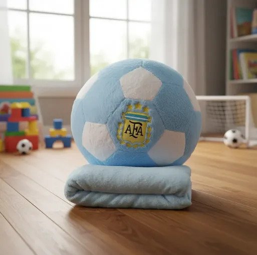 Pelota Peluche Gigante Con Manta Equipos Varios - Imagen 2