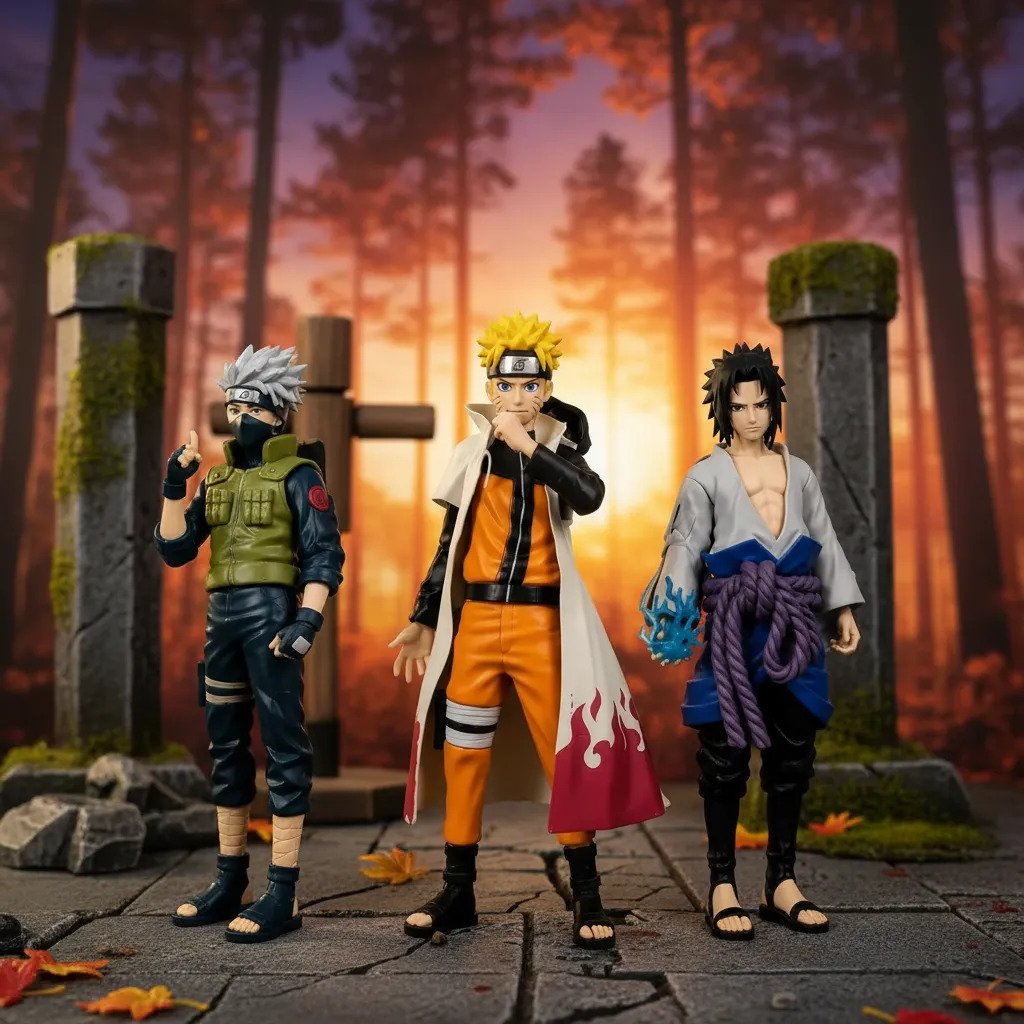 Set X3 Naruto Kakashi Sasuke - Imagen 3