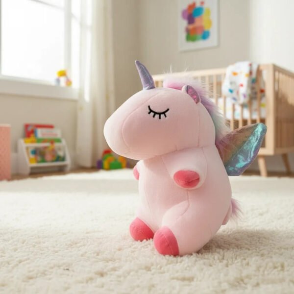 Peluche Unicornio Con Alas De Arcoiris Importado