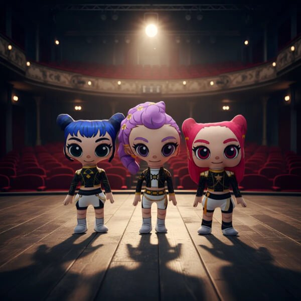 Peluches Guerreras K-pop X 3 Rumi Mira Zoey Demon Hunters