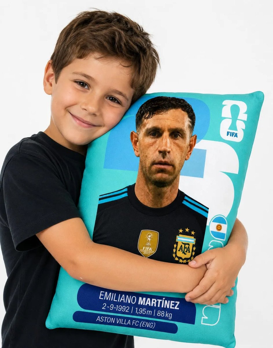 Almohada Cuadrada Estampada Jugadores Argentina Mundial 2026
