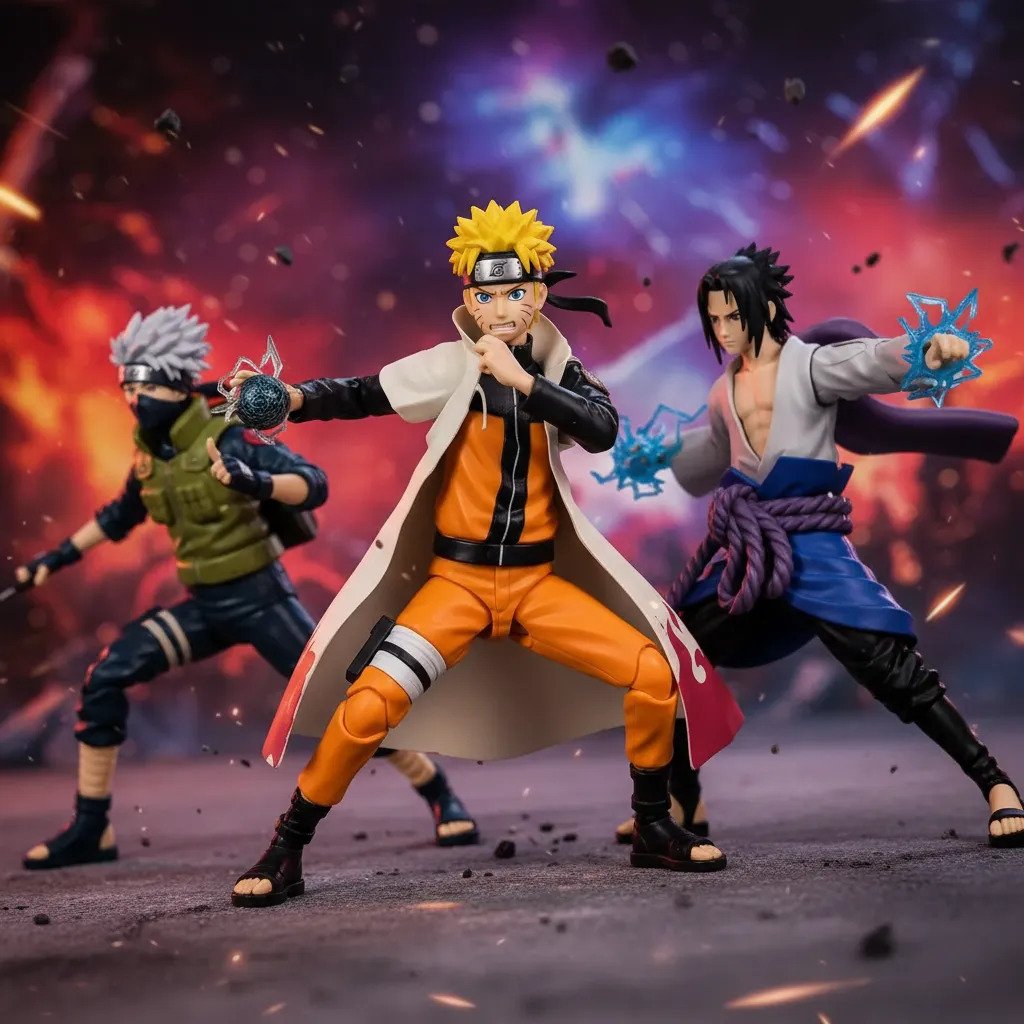 Set X3 Naruto Kakashi Sasuke - Imagen 4