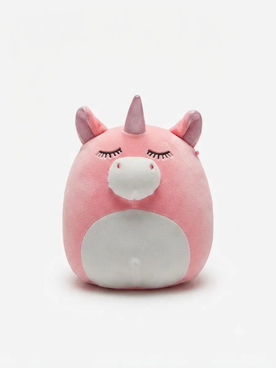 Peluche Suave Unicornio Redondo Almohada Apego - Imagen 3