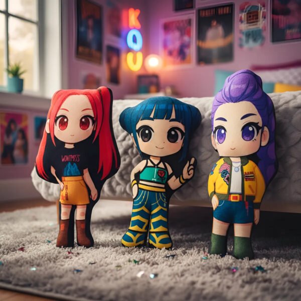 Peluche Plush Almohadita Guerreras K-pop X 3 Demon Huntrix
